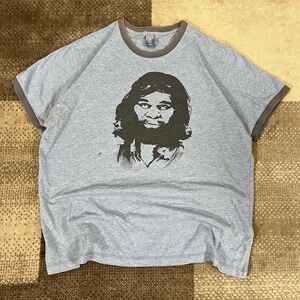 GEICO T Shirt Graphic Print Ringer Neck Mens XL Blue Polyester Cotton Blend